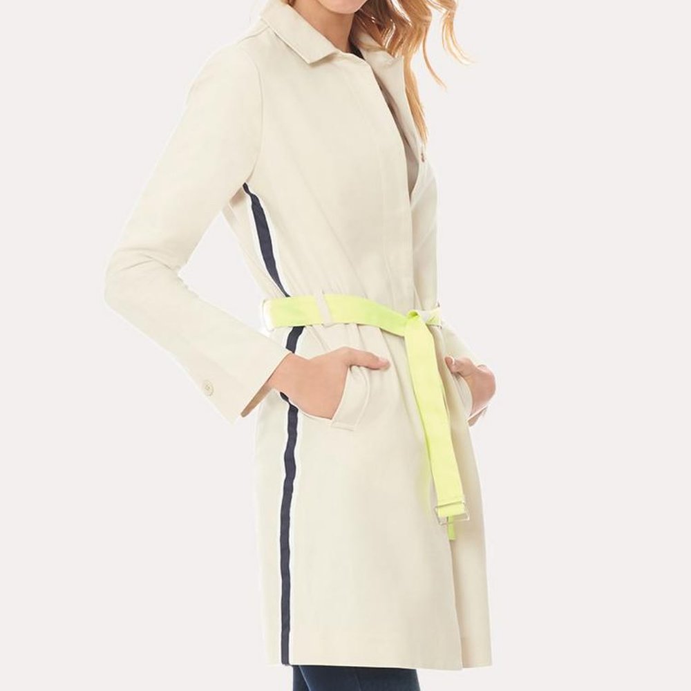 ECRU Twill Trench Coat Size L